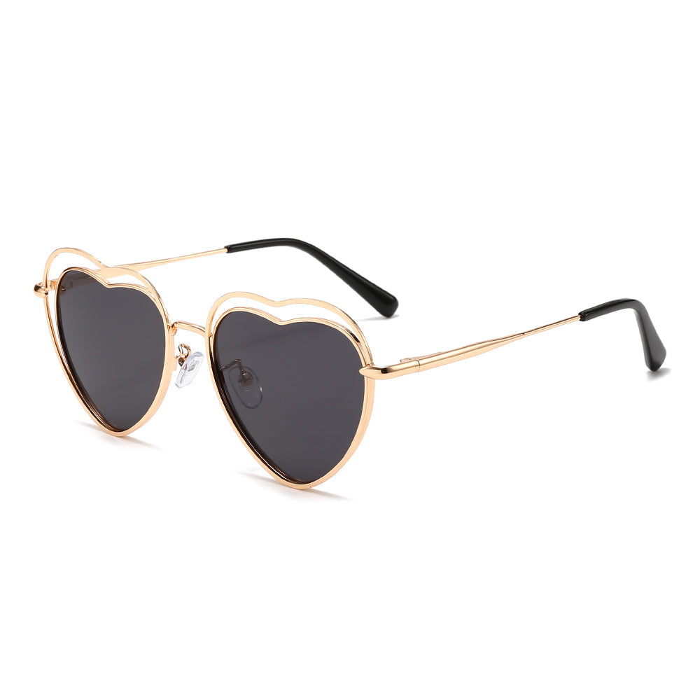 Heart Shape Chic Tinted Sunglasses