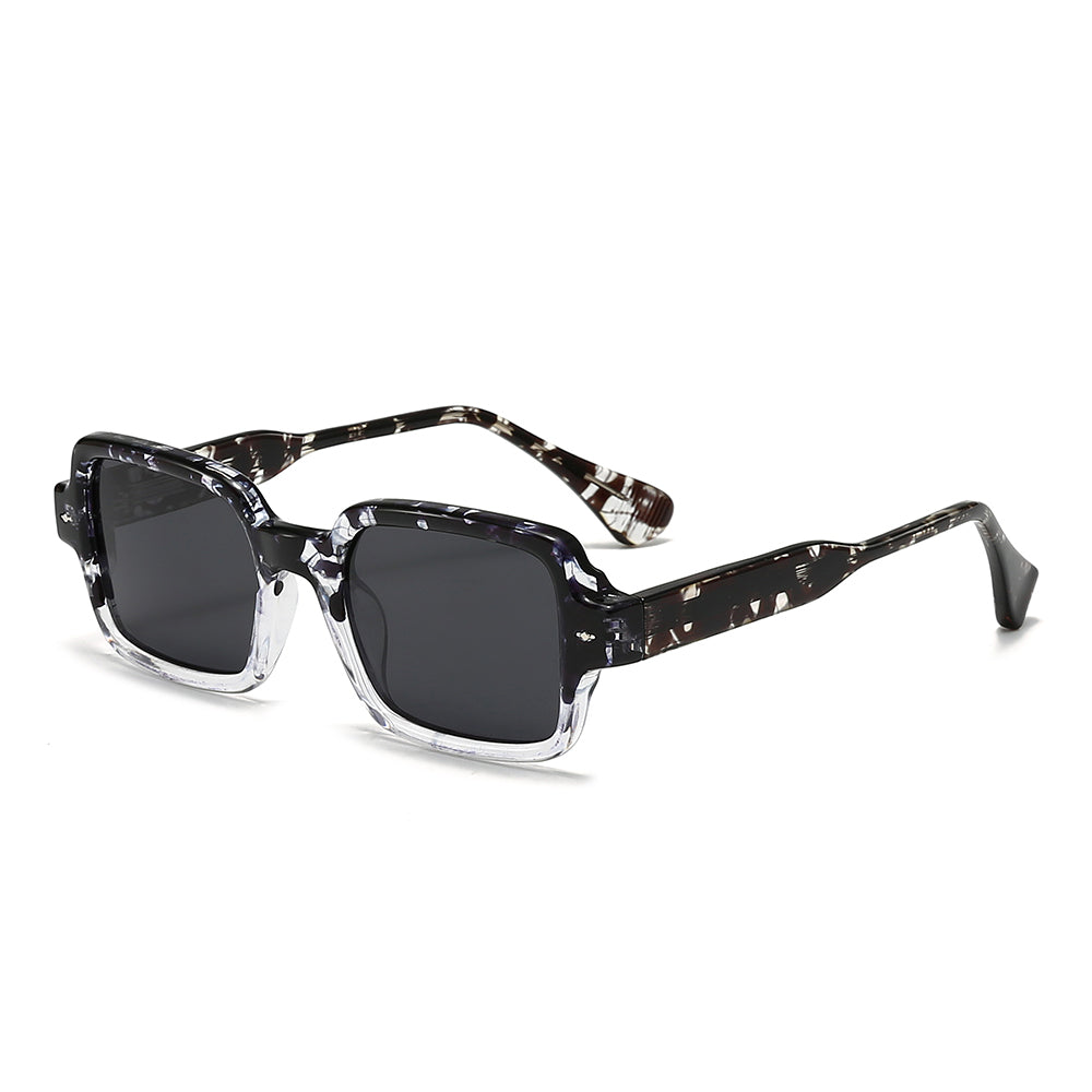 Square 90s Retro Clear Sunglasses