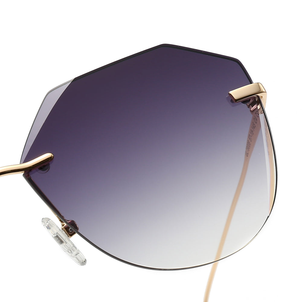 Irregular Round Tinted Sunglasses