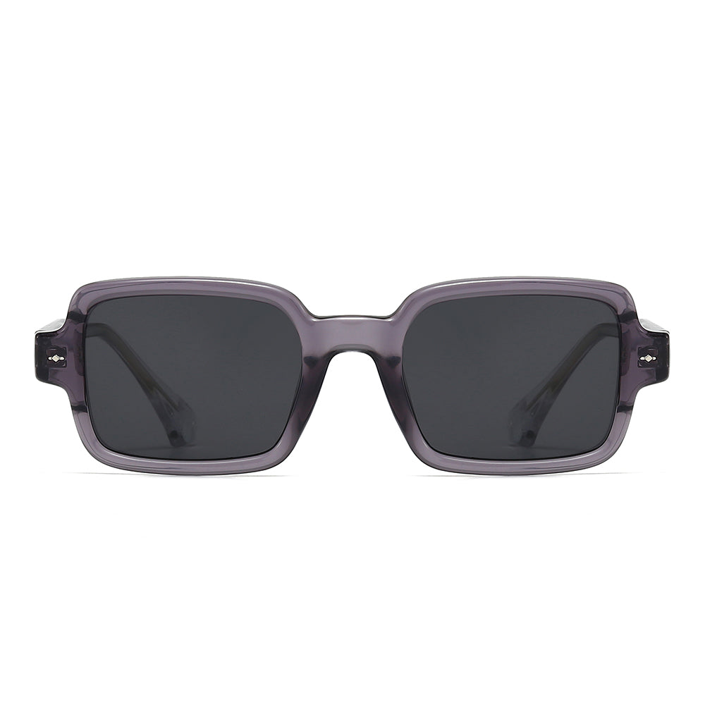 Square 90s Retro Clear Sunglasses