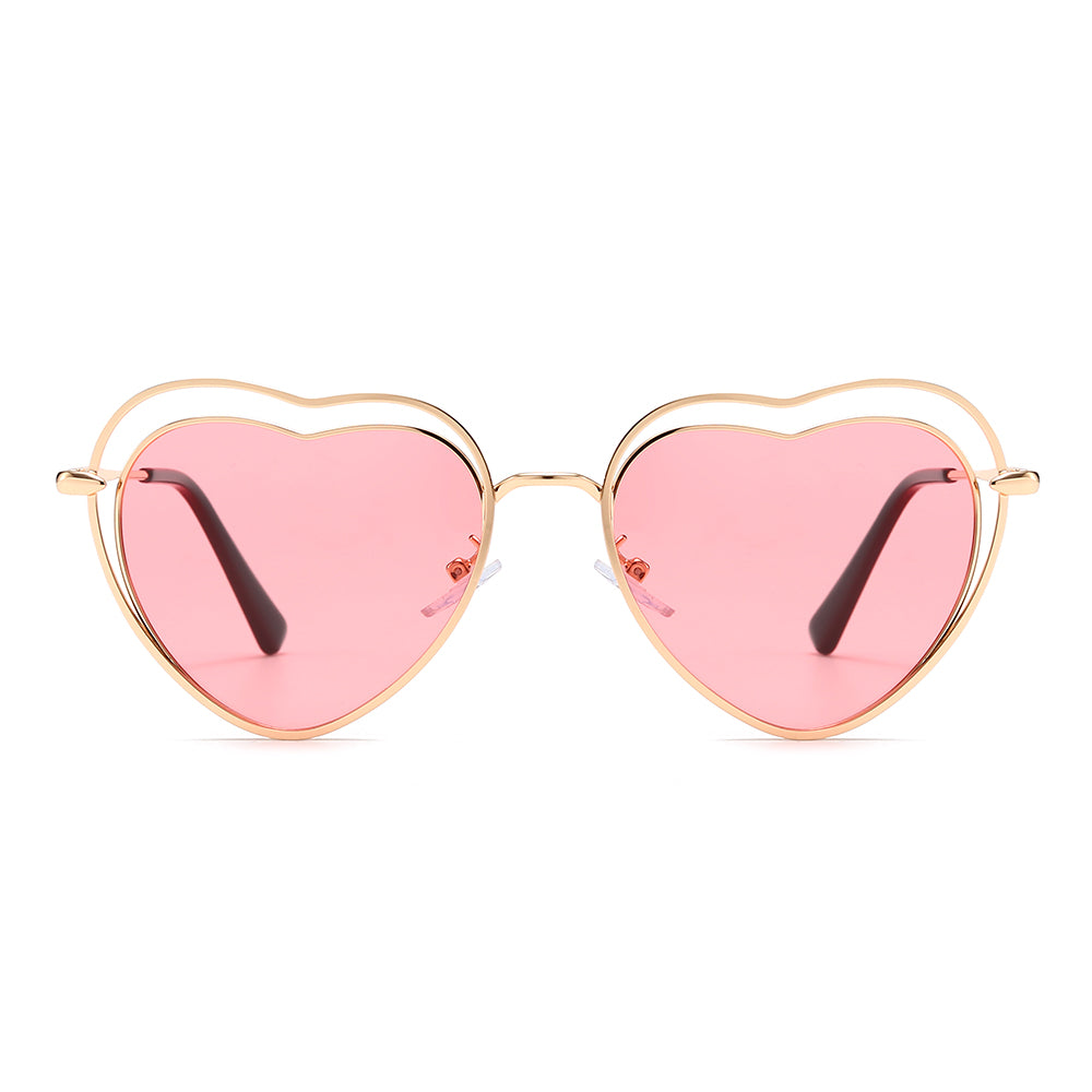 Heart Shape Chic Tinted Sunglasses