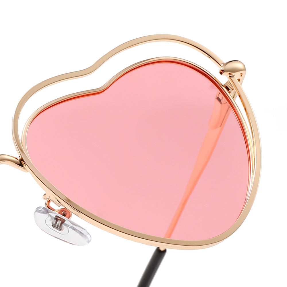 Heart Shape Chic Tinted Sunglasses