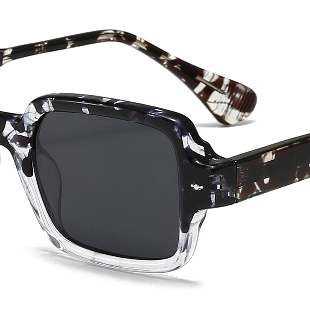 Square 90s Retro Clear Sunglasses